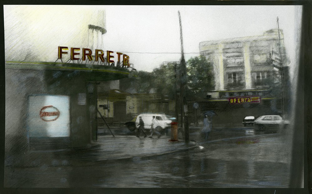 Santiago con lluvia
