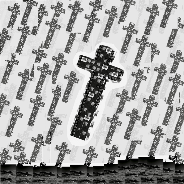 Lluvia de cruces católicas durante la co